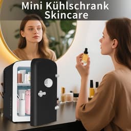 Glitzerlife - Mini Koelkast 4L - Draagbare koelkast 12V 230V - Stil 25dB - Thermo-elektrische koeling tot 18°C onder omgeving - ideaal voor auto, kamer, camping, camper, kantoor en reizen - Zwart — thumbnail 3