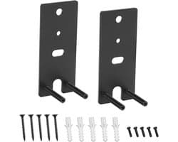 Stalen muurbeugel voor luidspreker - 360 graden draaibaar - Universele beugel voor thuisbioscoop speakers - Zwart.