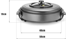 REN®Partypan -Airfryer -Hapjespan - pizza pan -32/5 cm - Zwart - 40cm x 50cm x 19cm — thumbnail 4