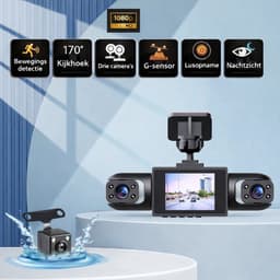 Jumalu 4-Kanaals Dashcam 360° met Nachtzicht – Full HD 1080p – 4 Camera’s Voor, Achter & Zijkanten – 2 Inch Display – Parkeerbewaking — thumbnail 4