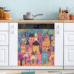 Magnetische Vaatwasser Cover met Geometrisch Design 58x66 cm — thumbnail 2