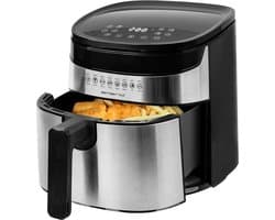 Emerio Airfryer XL 1300W - 4,5 Liter Heteluchtfriteuse - Regelbare thermostaat 60ºC tot 200ºC - 8 Kookprogramma's - AF-129084 Zwart