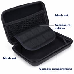 JustValue Case Geschikt voor Nintendo 3DS XL - Opberghoes - Waterdicht Hoesje - Consolehoes - Zwart — thumbnail 2