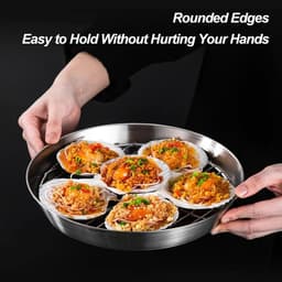 Bakplaat voor airfryer - Airfryer bakvorm - Airfryer accessoires - Bakplaat met rooster - Gemaakt van 304 roestvrij staal - 20 cm — thumbnail 4