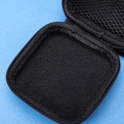 In-Ear Headphone Bag - In Ear Headphones Protective Case - Earphones Case Cover for Headphones in Black — thumbnail 2