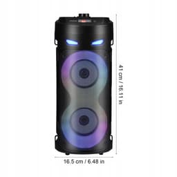 Draagbare Karaoke Box 40W - Bluetooth Speaker met 1 Microfoons & RGB Licht - Voor Feesten en Camping — thumbnail 3