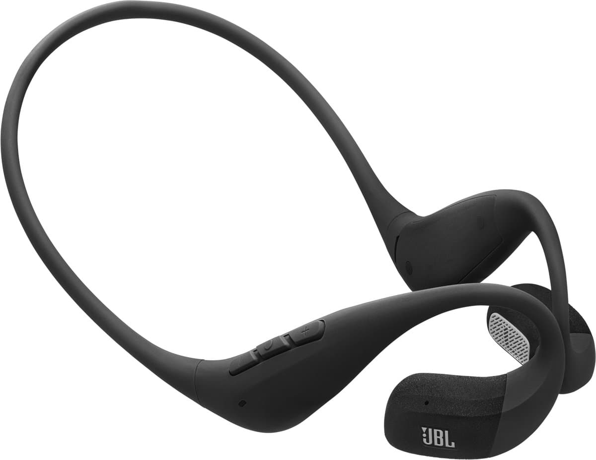 JBL Endurance Pace - Draadloze Open Ear Oortjes met Nekband - Sport Oordopjes - Bluetooth - Hardlopen - 10 uur - IP68 - Zwart & Grijs — afbeelding 1