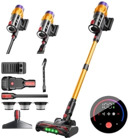 550W Draadloze Stofzuiger - Stofzuiger - Handstofzuiger - 35kPa Zuigkracht & 40 Min Batterij - Kleuren Touchscreen & Anti-klit Borstel - Voor Thuis, Kantoor & Huisdieren — thumbnail 2