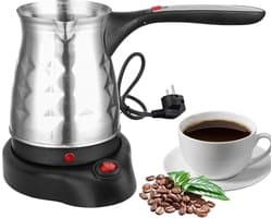 Ynkkvre - Turkse koffiemachine - elektrische koffieketel 500 ml - RVS - geschikt voor Turkse koffie en espresso - draagbaar en geschikt voor reizen