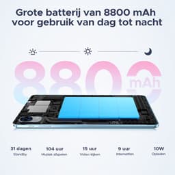 POCKAM P10 Pro - Tablet - 48 GB RAM (8+40 GB) + 128 GB ROM (2 TB/TF) - Android 16 - 10,1 inch HD 120 Hz - 8800 mAh - Gemini AI - T7250 Octa Core - Face ID - Dubbele luidsprekers, complete accessoirebundel met toetsenbord en stylus — thumbnail 7