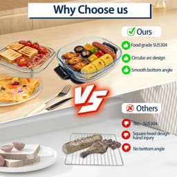 Grillrooster - Kookrooster geschikt voor Ninja CRISPi friteuse - accessoire voor airfryer - Zilver - 20×20×2cm — thumbnail 2