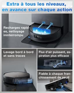 ECOVACS X11 PRO OMNI - Robotstofzuiger en dweil met blaasfunctie - 19500 Pa - Ultrasnelle PowerBoost - OZMO Roller 2.0 - ZeroTangle 3.0 — thumbnail 3