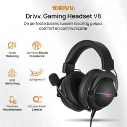 Drivv. PRO Gaming Headset met Microfoon - Game Headset - Geschikt voor PS4, PS5, Xbox One, Xbox Series en PC - Gaming Koptelefoon — thumbnail 4