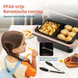 Cosori Twinfry – Dubbele Airfryer XXL – 10L – Keramische Coating – 6 Programma’s — thumbnail 4