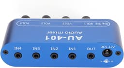 Stereo Sound Mixer - Audio Switcher - Volume Aanpassen - 4 In 1 Uit - Compact Ontwerp - Blauw — thumbnail 4