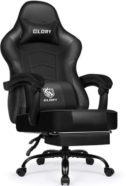 Hiaonyx Gaming Stoel - 170° Verstelbare Rugleuning - Gaming Stoel met inklapbare Voetsteun - racerstijl - Geïntegreerde Armleuningen - Maximale Belastbaarheid 150kg — thumbnail 1
