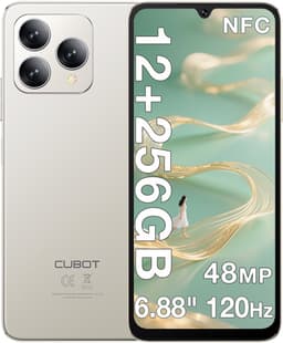 CUBOT A40 Smartphone - 12GB RAM 256GB ROM - 5100 mAh - Android 15 - Dual SIM 4G - 6,88 inch 120Hz - NFC - GPS - Beige — thumbnail 1