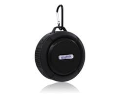 QTTVBTNA -Douche Speaker - Badkamer Speaker - Shower Speaker - Draagbare Speaker - Bluetooth Speaker - Met Zuignap - Waterproof - USB Oplaadbaar - 9*3cm - Zwart