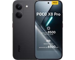 Xiaomi POCO X8 Pro - 8GB - 512GB - Zwart - 6500mAh - 100W HyperCharge- Dimensity 8500 Ultra-IP68-120Hz AMOLED