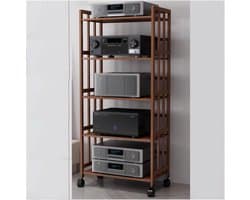 Opbergrek - Mediaconsol AV-meubel - Home entertainment - 5 lagen open ontwerp - 157 cm hoog