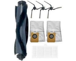 8-delige vervangende accessoirekit — Compatibel met Eufy C10 robotstofzuiger (accessoireset), inclusief: 1 rolborstel, 2 HEPA-filters, 3 zijborstels, 2 stofzakken