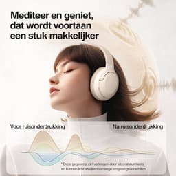 Koptelefoon - Bluetooth - Draadloos & Bedraad - ANC - HiFi Geluid - Zwart - Langdurige Batterij - Geschikt voor Consoles, Smartphones, Tablets & Computers — thumbnail 3