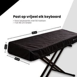 Keyboard Beschermhoes - Keyboard met 66 toetsen tot 98 cm Breed - Pianobeschermer - Keyboardhoes - Stofhoes - Keyboardbeschermer — thumbnail 2