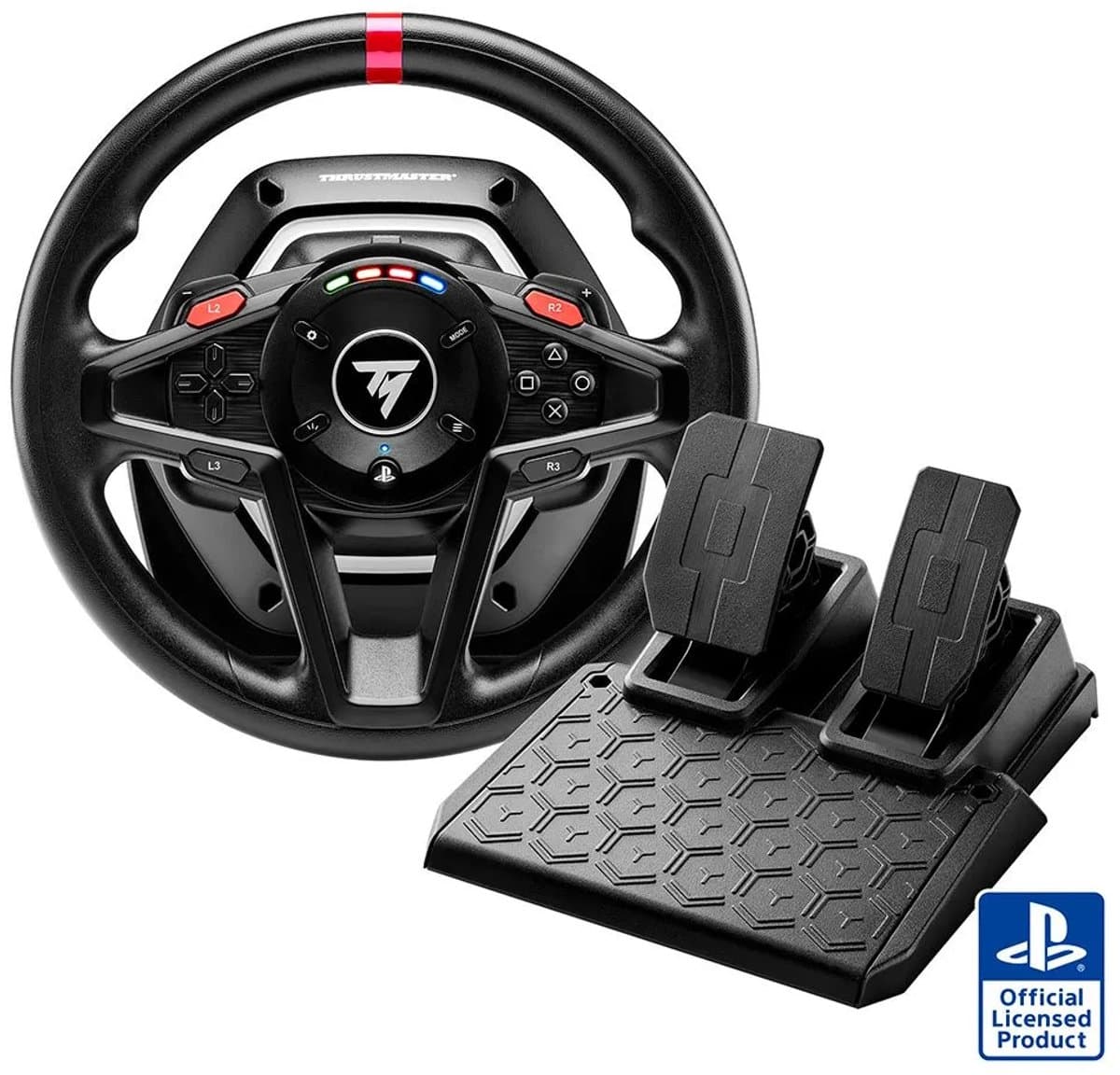 Thrustmaster T128-P - Racestuur en Pedalen - Force Feedback & Magnetische Flippers - Voor PS5/PS4/PC - Geschikt voor Forza Horizon 6 (PC) — afbeelding 1