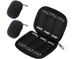 2 stuks - USB-sticks Opbergtas - Voor 6 USB-geheugensticks/flashdrives - Tas Organizer - Geheugenkaarten Case - Opbergtas voor USB-sticks - Case Voor USB-sticks - Externe Harde Schijf Case - Organiseren en Beschermen van je USB Sticks - Zwart
