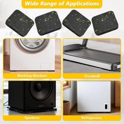 Wasmachine Dempers - Trillingsdempers - Apparaat Stabiliseren - Universeel Formaat - 8 Stuks - Zwart — thumbnail 3