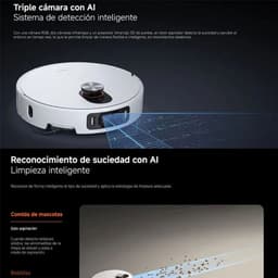 Xiaomi Robot Vacuum 5 Pro – Robotstofzuiger met Dweilfunctie & Automatisch Leegstation – 20000Pa Zuigkracht – AI Obstakeldetectie – 80°C Heetwaterreiniging – Uitschuifbare Dweil – Slim LDS Navigatiesysteem — thumbnail 5