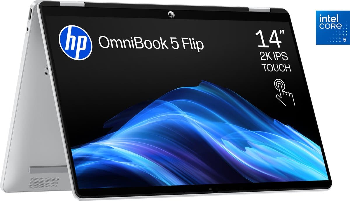 HP OmniBook 5 Flip 14-fp0753nd - 2-in-1 Laptop - Core 5/i5 - 16GB/512GB - 14 inch — afbeelding 1