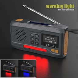 Noodradio DAB+ & FM met Bluetooth – Zonnepaneel - Handslinger - Zaklamp - SOS Alarm - USB-C Oplaadbaar – Outdoor & Noodpakket — thumbnail 4