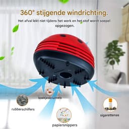 Ynkkvre -Lieveheersbeestje Mini Stofzuiger – Draadloze Kruimelzuiger voor Bureau, Auto & Bank – Compact & Speels Design — thumbnail 5