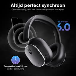 Fitbeats H2 - Draadloze Koptelefoon - Koptelefoon noice cancelling - 50 uur luistertijd - Over-ear koptelefoon - Hoofdtelefoon - Bluetooth koptelefoon - Geschikt voor Apple Android & Windows - Hoofdtelefoon met kabel — thumbnail 4