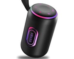 longziming -Bluetooth Speaker - Waterdichte Speaker - 20W Stereogeluid Met RGB Lichtshow - 1 Stuk - Voor Buiten En Feesten - Zwart