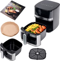 BERGMANN YA Air Fryer - 5L Capaciteit - 1400W - 8 Programma's - Kijkvenster — thumbnail 1