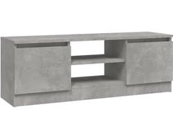 TV-kast betongrijs 102 cm - Opbergkast voor media