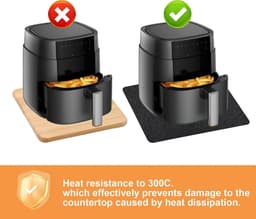 Heat Resistant Mat voor Air Fryer - Keuken Bescherming Mat - Nonstick - Non-Slip - Herbruikbaar (2 Stuks) — thumbnail 7
