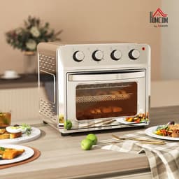 Mini Heteluchtoven met 24L Inhoud en 1600W Vermogen - RVS Zilver — thumbnail 2