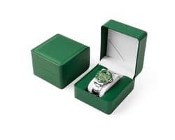 Horlogedoos - Horlogedoos van imitatieleer - Gevoerde geschenkdoos - Geschikt voor de meeste horloges, smartwatches en sieraden - Horloge-organizer - Ideaal verjaardagscadeau voor mannen