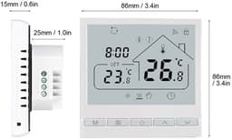 Opbouw Thermostaat - Touchscreen - Handmatig en automatisch - Opbouwmontage - Tuya Smart Life -16A - Thermostaat voor cv - Draadloos met Wifi - Wit — thumbnail 2