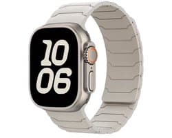 Sterrenlicht horlogebandje smartwatch dames en heren magnetisch sport siliconen band Geschikt voor Apple Watch 38 mm / 40 mm / 41 mm / 42 mm (serie 10 / 11) licht beige sportief ontwerp vervangende watch band