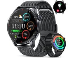 Waterdichte Smartwatch met Telefoonfunctie, Hartslagmeter en Stappenteller voor Dames en Heren