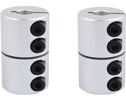 8mm tot 10mm askoppelingen, motorconnectoren van aluminiumlegering, geschikt voor 3D-printers (2 stuks)
