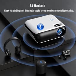 MIRA® Mini beamers - Projector - Mini beamer - Wit/Black -‎ 21cm x 10cm x 10cm — thumbnail 3