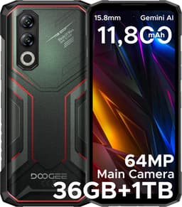 DOOGEE Blade 20 Max 4G - Robuuste Smartphone - Robuuste Telefoon - 36GB RAM + 1TB ROM /2TB TF - Helio G100 - 11800 mAh/ 33 W - 6,6 inch + 120 Hz - 3 kaartsleuven - 20MP Nachtzicht - Face ID - IP68 - Rood — thumbnail 1