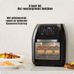 MIRA® Heteluchtoven - Oven - Airfryer Oven - Zwart - 31cm x 31cm x 38cm — thumbnail 9
