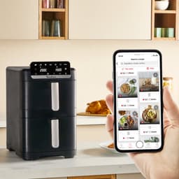 Moulinex Easy Fry Crispy Stack EZ7528F0 – Dual airfryer 10L – EvenFry technologie – Sync modus – 7 programma’s – Compacte heteluchtfriteuse — thumbnail 5
