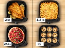 Moulinex Easy Fry Mega Compact EZ8618F0 – Airfryer 7,5L XL – Compact formaat – 8 automatische programma’s – Touchscreen – Heteluchtfriteuse zonder olie — thumbnail 5